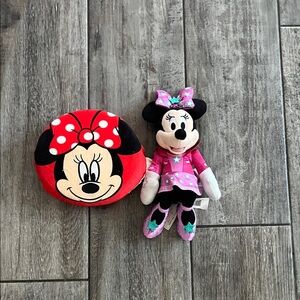 Disney Minnie Mouse Plush Set - Red and Pink